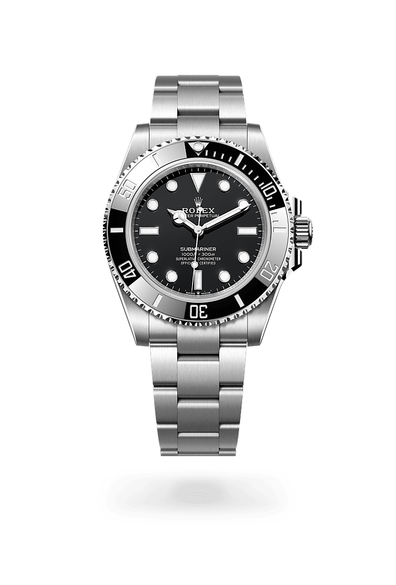 rolex SUBMARINER front view in Oystersteel, M124060-0001 - Hyundaiwatch