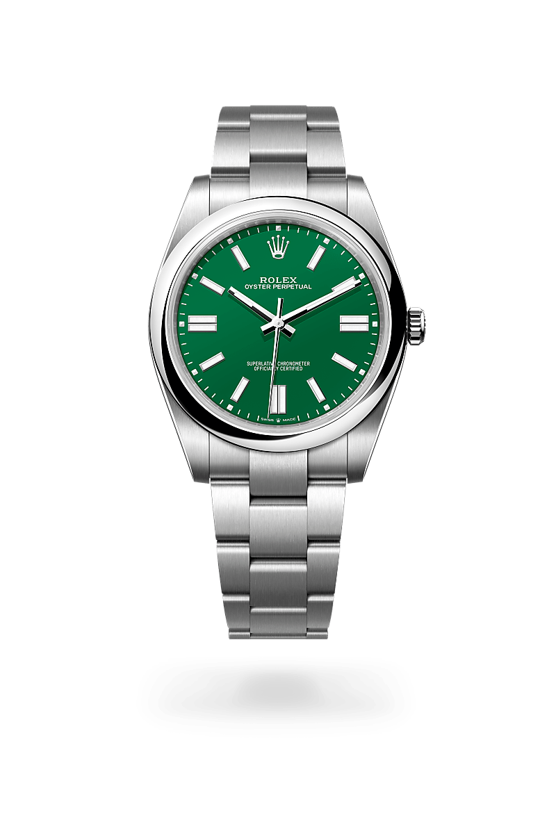 오이스터스틸 소재의 롤렉스 OYSTER PERPETUAL 정면, M124300-0005 - 현대시계