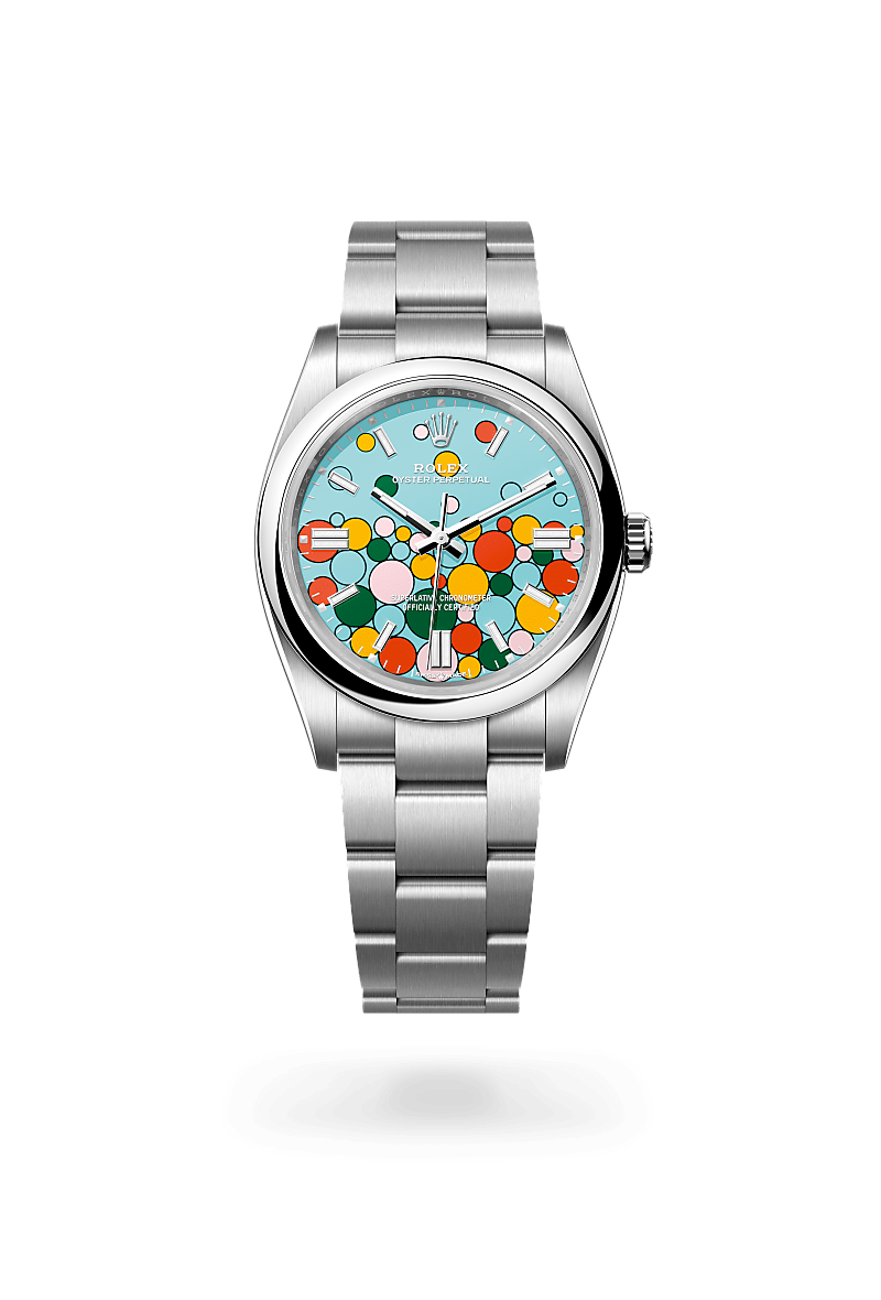 오이스터스틸 소재의 롤렉스 OYSTER PERPETUAL 정면, M126000-0009 - 현대시계