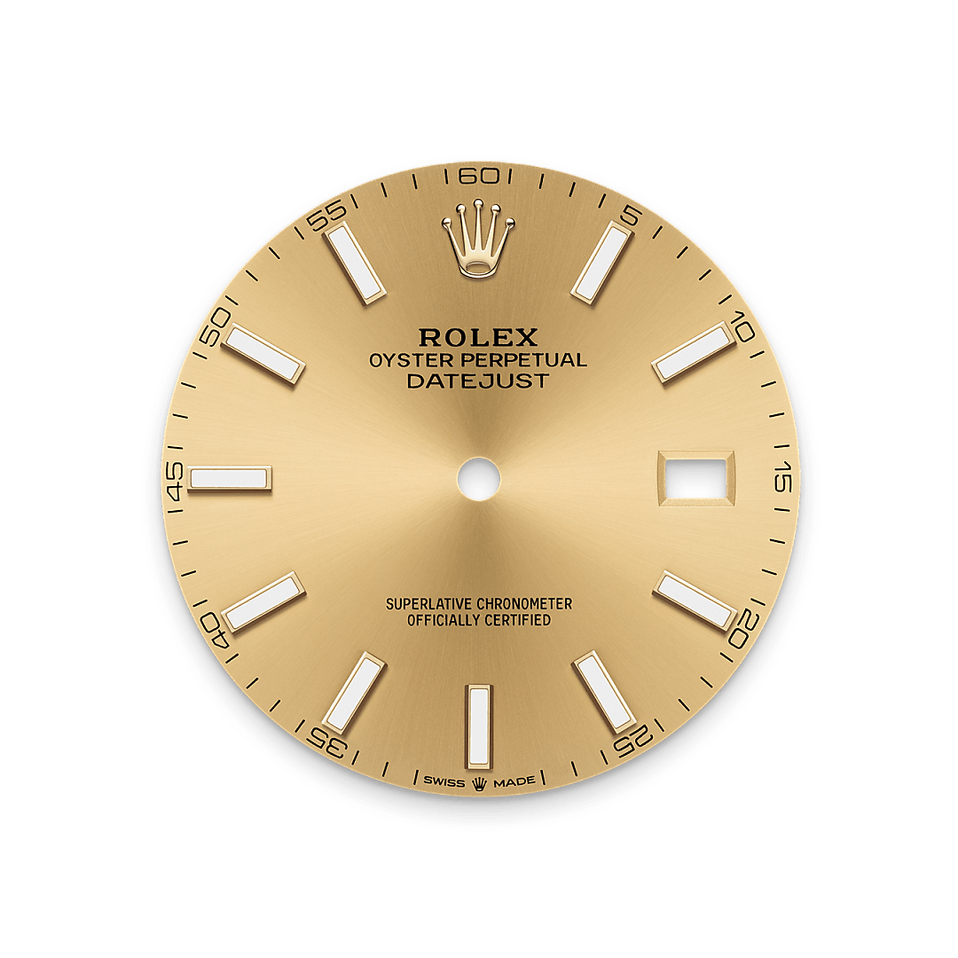 rolex Datejust 41 dial in Yellow Rolesor - combination of Oystersteel and yellow gold, M126333-0010 - Hyundaiwatch