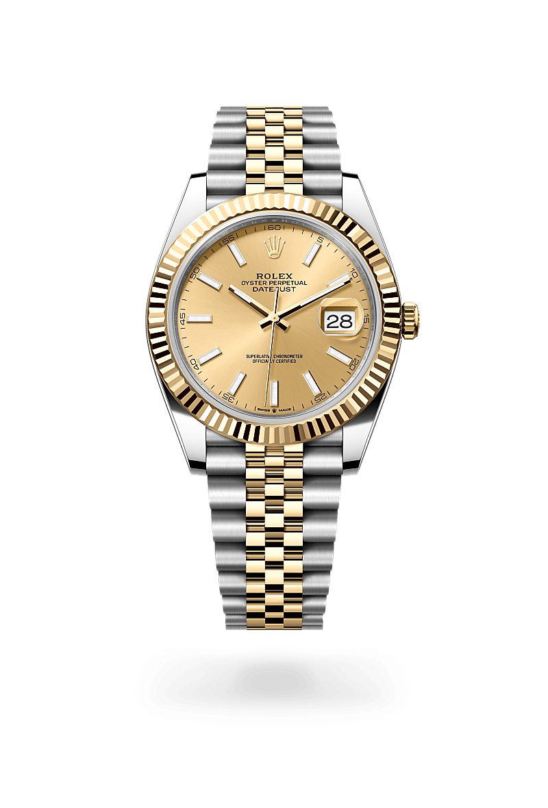 옐로우 롤레조 – 오이스터스틸과 옐로우 골드의 조합 소재의 롤렉스 DATEJUST 정면, M126333-0010 - 현대시계