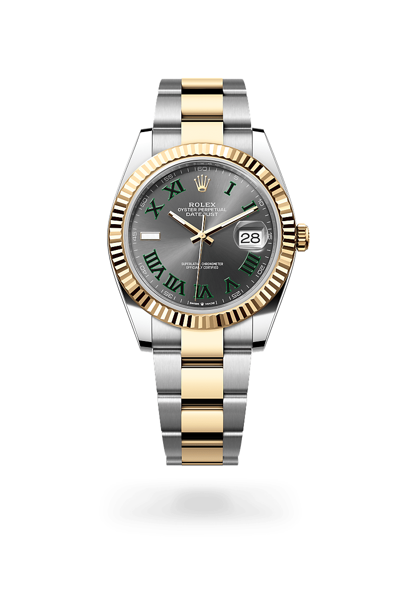 옐로우 롤레조 – 오이스터스틸과 옐로우 골드의 조합 소재의 롤렉스 DATEJUST 정면, M126333-0019 - 현대시계