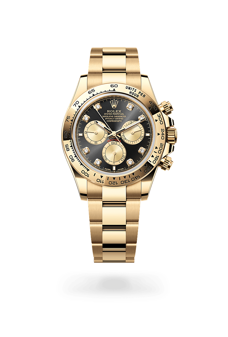 rolex COSMOGRAPH DAYTONA front view in 18 ct yellow gold, M126508-0003 - Hyundaiwatch