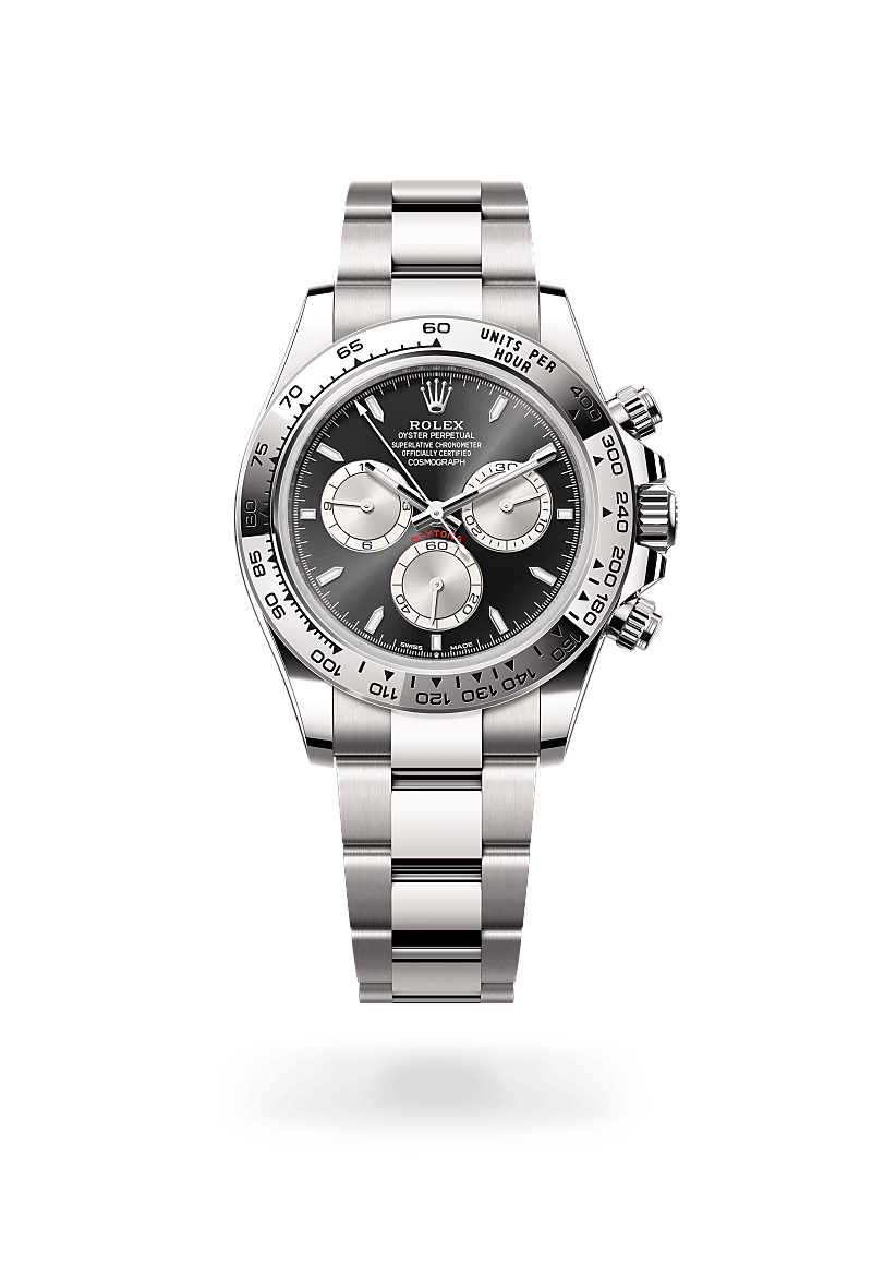 rolex COSMOGRAPH DAYTONA front view in 18 ct white gold, M126509-0001 - Hyundaiwatch