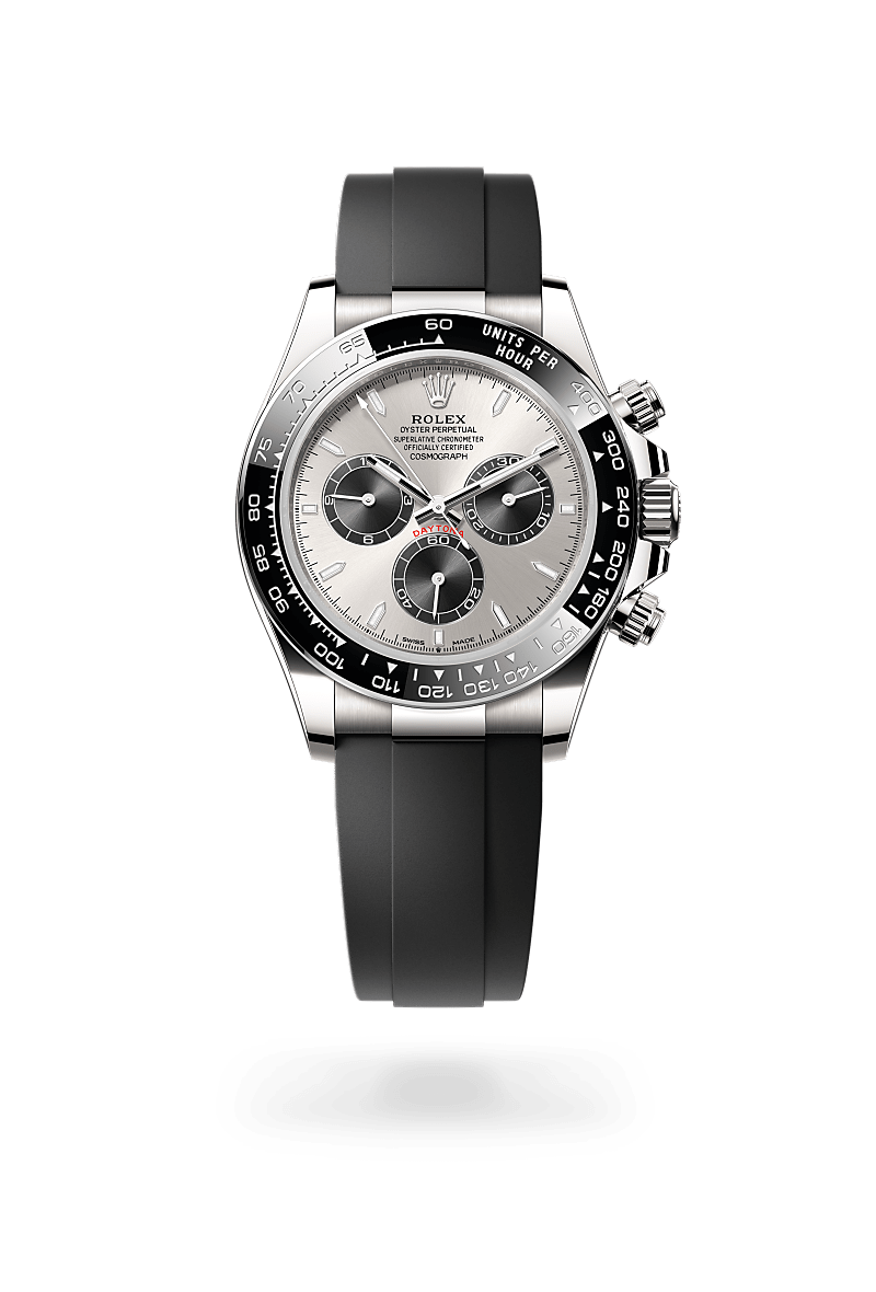 18캐럿 화이트 골드 소재의 롤렉스 COSMOGRAPH DAYTONA 정면, M126519LN-0006 - 현대시계