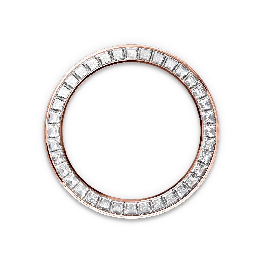 18캐럿 에버로즈 골드, 다이아몬드가 세팅된 러그 소재의 롤렉스 Cosmograph Daytona 베젤, M126595TBR-0001 - 현대시계