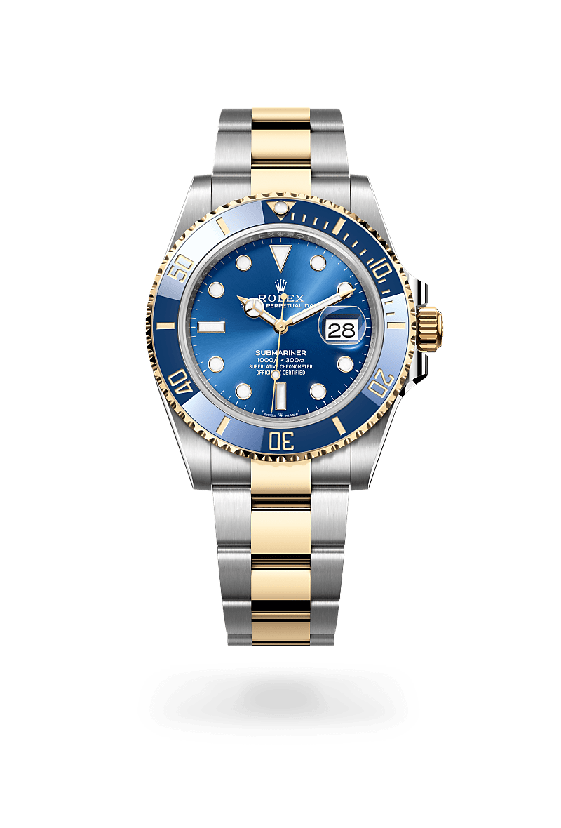 옐로우 롤레조 – 오이스터스틸과 옐로우 골드의 조합 소재의 롤렉스 SUBMARINER 정면, M126613LB-0002 - 현대시계