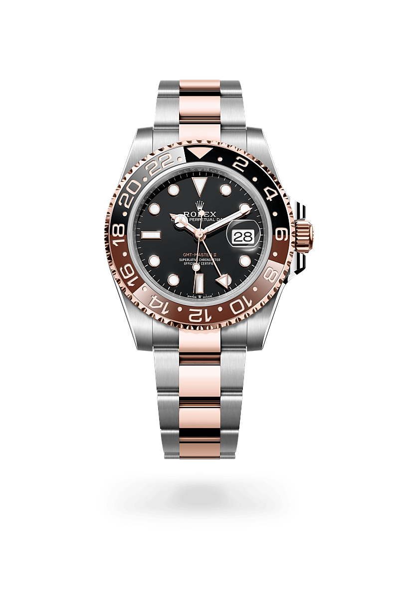 rolex GMT-MASTER II front view in Everose Rolesor - combination of Oystersteel and Everose gold, M126711CHNR-0002 - Hyundaiwatch