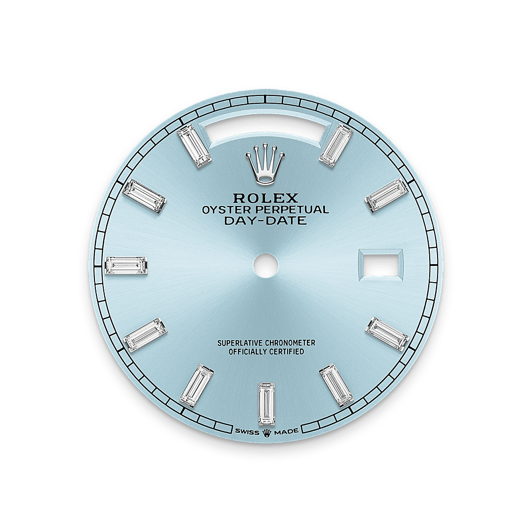 rolex Day-Date 36 dial in Platinum, M128396TBR-0003 - Hyundaiwatch