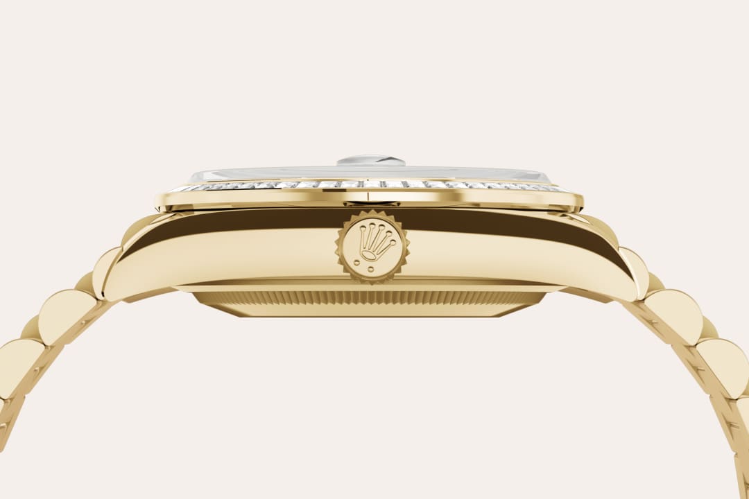 rolex Day-Date 36 material and crown  in 18 ct yellow gold, M128398TBR-0035 - Hyundaiwatch