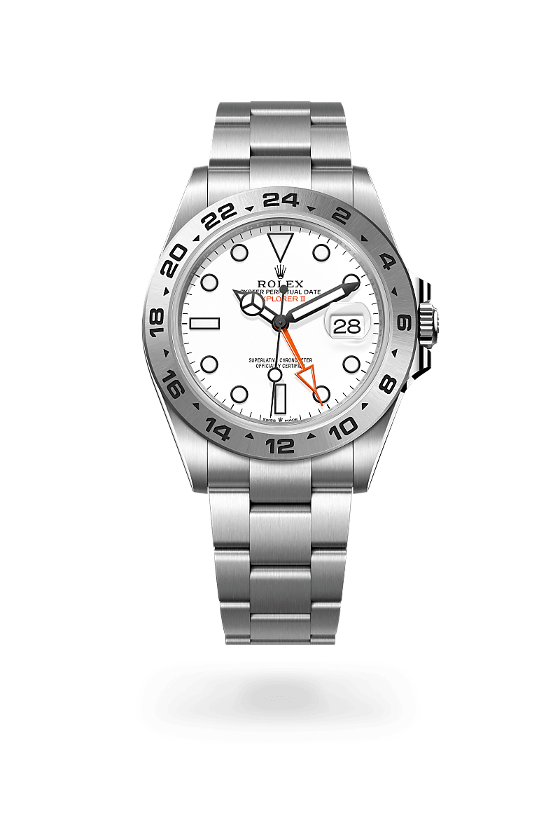 rolex EXPLORER front view in Oystersteel, M226570-0001 - Hyundaiwatch