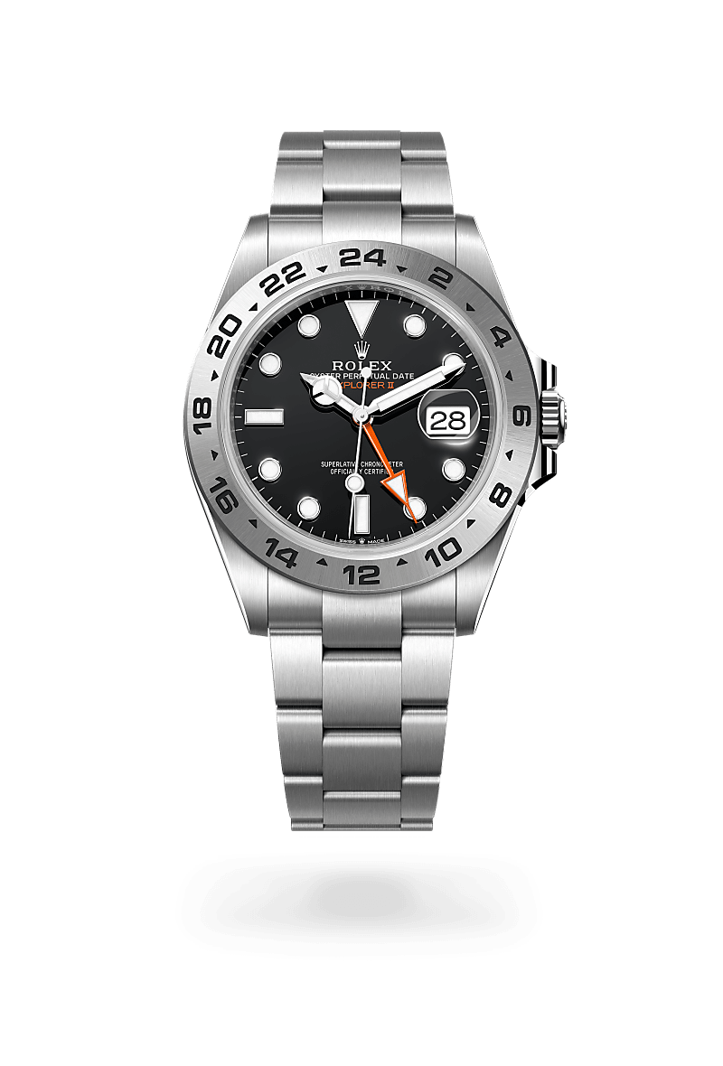 rolex EXPLORER front view in Oystersteel, M226570-0002 - Hyundaiwatch