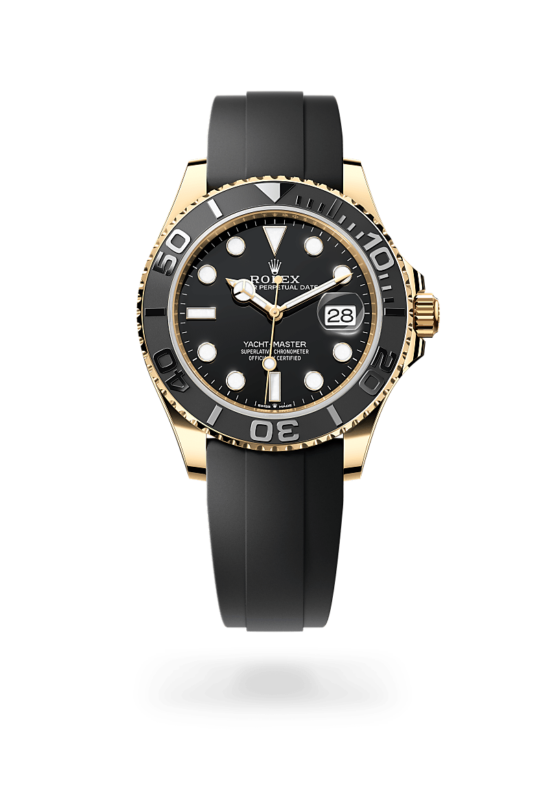 rolex YACHT-MASTER front view in 18 ct yellow gold, M226658-0001 - Hyundaiwatch