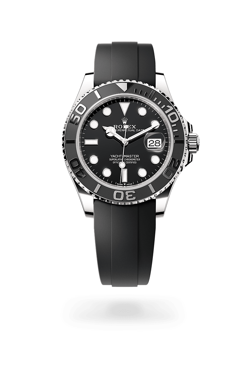 rolex YACHT-MASTER front view in 18 ct white gold, M226659-0002 - Hyundaiwatch