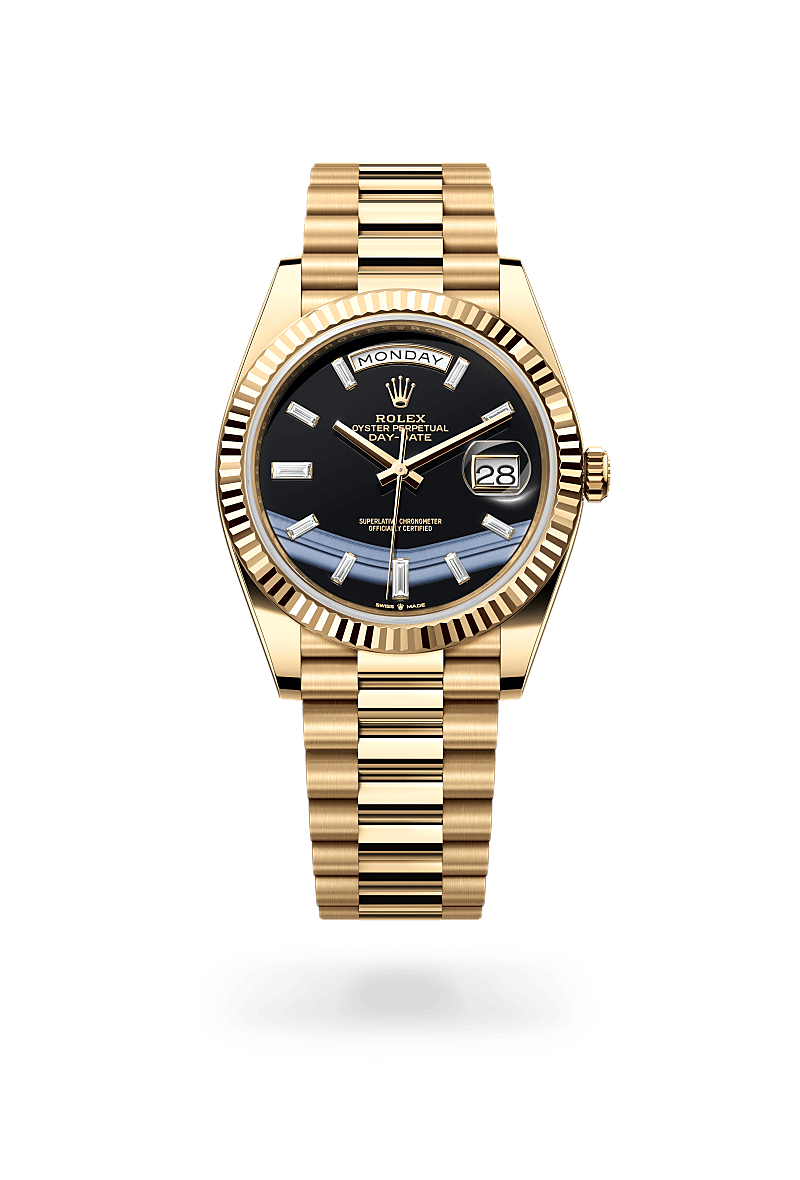 rolex DAY-DATE front view in 18 ct yellow gold, M228238-0059 - Hyundaiwatch