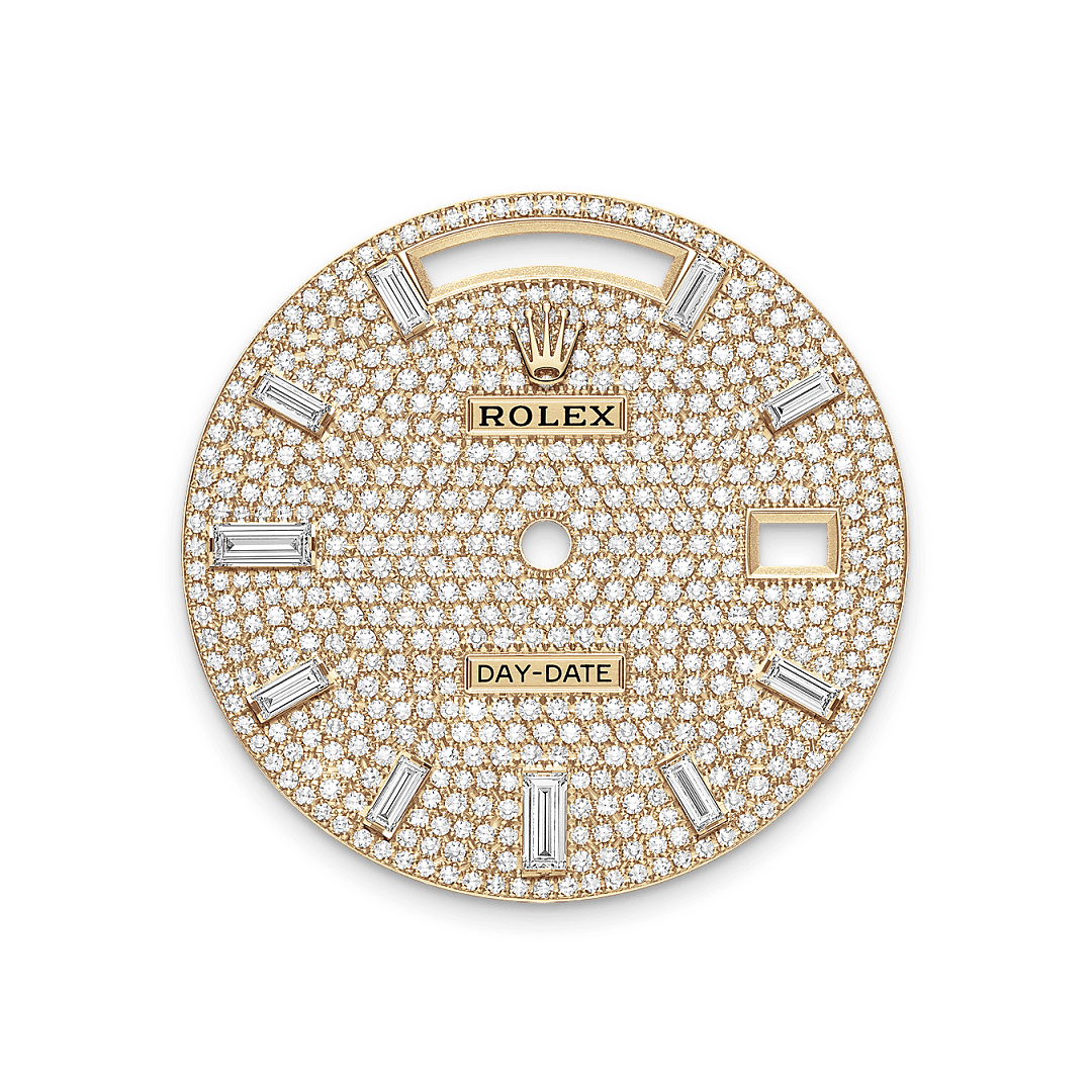 rolex Day-Date 40 dial in 18 ct yellow gold, M228398TBR-0036 - Hyundaiwatch