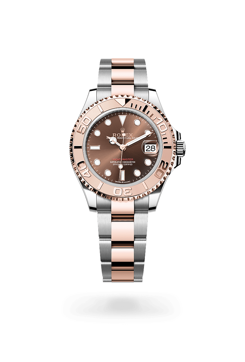 rolex YACHT-MASTER front view in Everose Rolesor - combination of Oystersteel and Everose gold, M268621-0003 - Hyundaiwatch