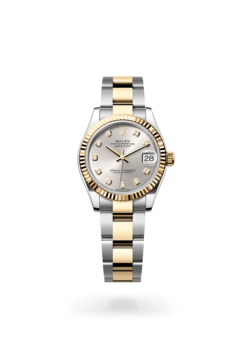 옐로우 롤레조 – 오이스터스틸과 옐로우 골드의 조합 소재의 롤렉스 DATEJUST 정면, M278273-0019 - 현대시계