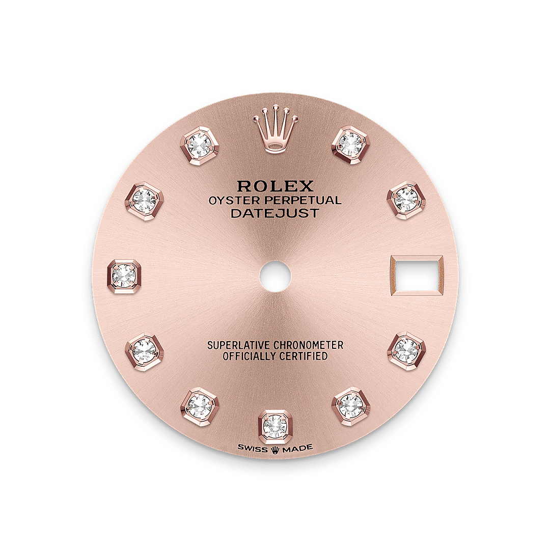 rolex Datejust 31 dial in Everose Rolesor - combination of Oystersteel and Everose gold, M278381RBR-0023 - Hyundaiwatch