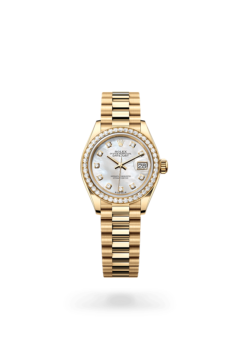 rolex LADY-DATEJUST front view in 18 ct yellow gold, M279138RBR-0015 - Hyundaiwatch