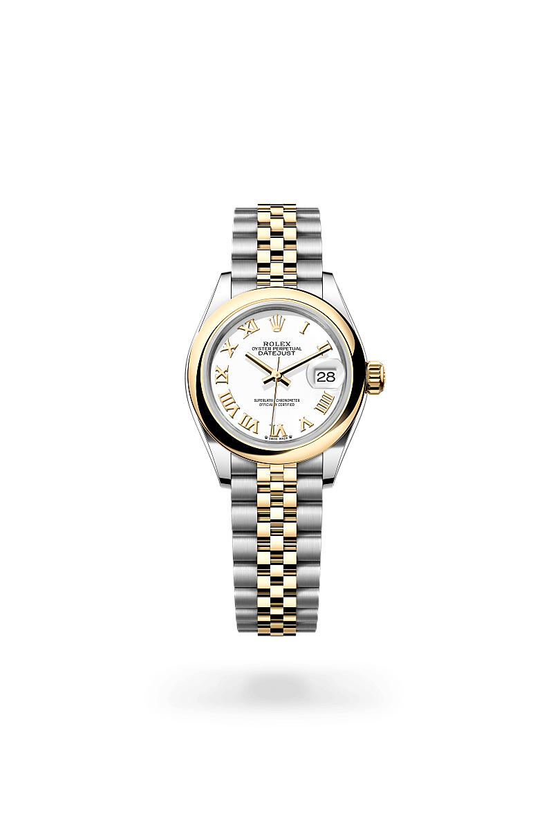 옐로우 롤레조 – 오이스터스틸과 옐로우 골드의 조합 소재의 롤렉스 LADY-DATEJUST 정면, M279163-0023 - 현대시계