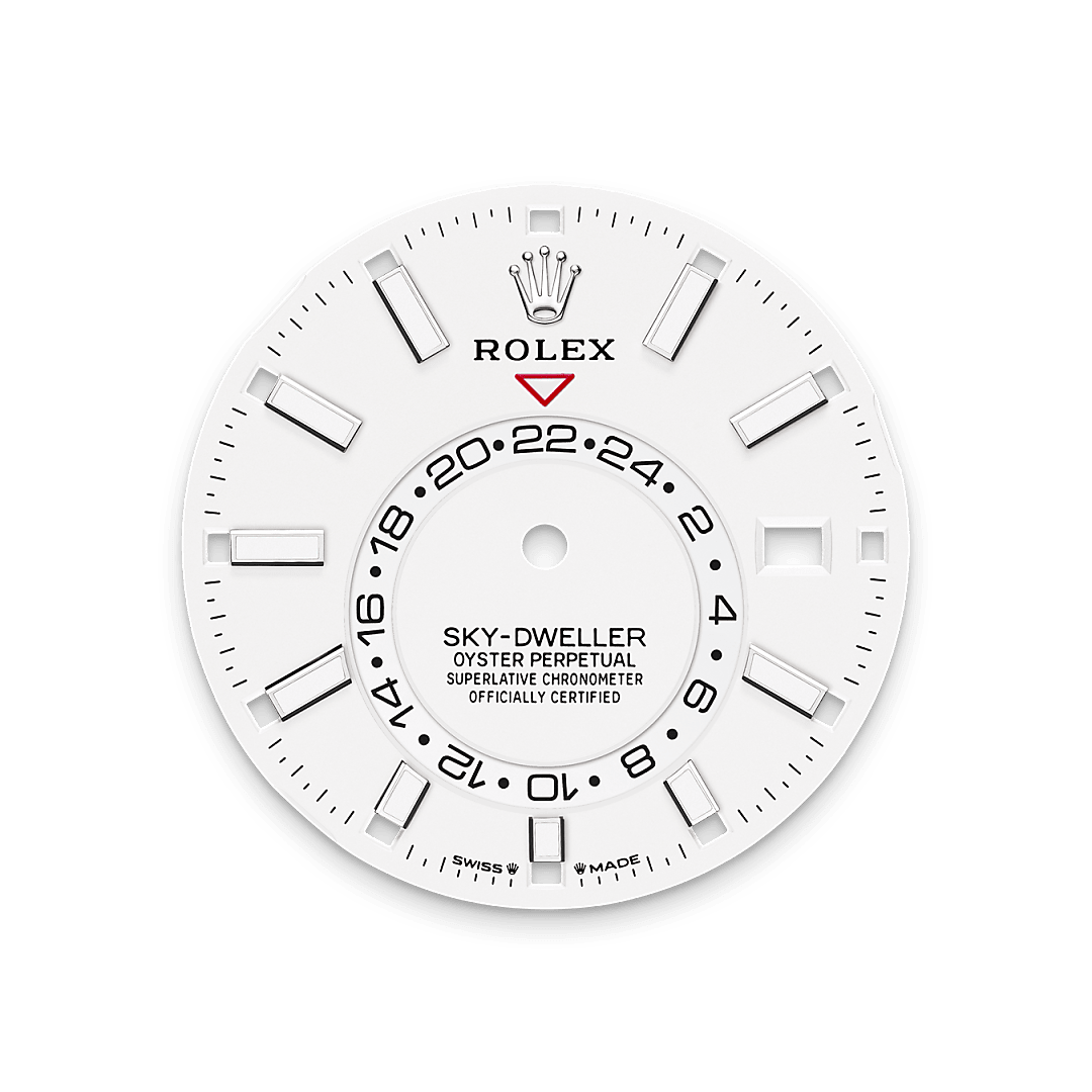 rolex Sky-Dweller dial in White Rolesor - combination of Oystersteel and white gold, M336934-0004 - Hyundaiwatch